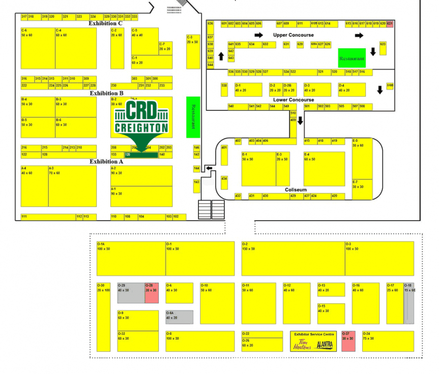 Atlantic Heavy Equipment Show floor plan