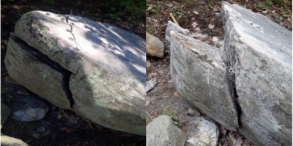 Crack Rock Demo Result. Large Rock spilt in 2
