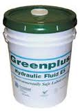 A bucket of Greenplus Hydraulic Fluid from Greenland