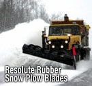 Resolute Rubber on a truck pushing snow